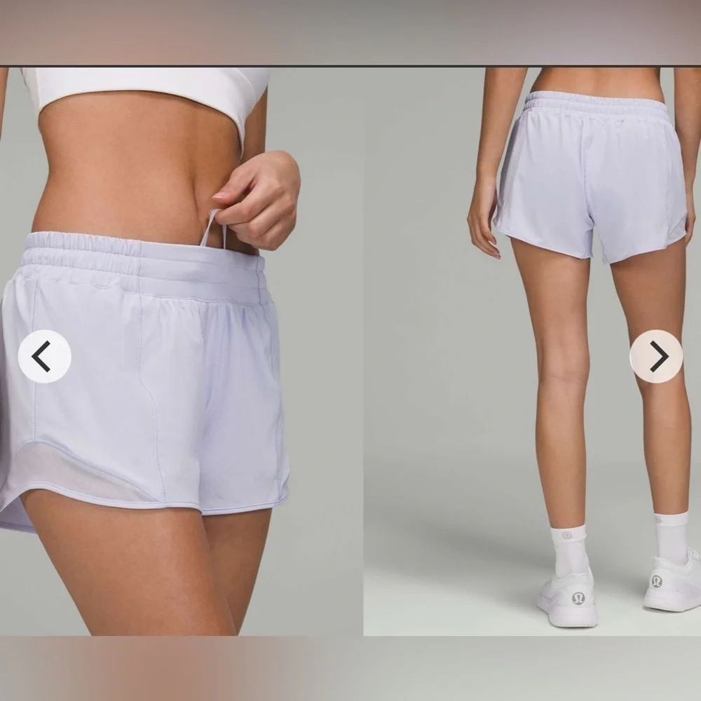 Lululemon Low Rise Hotty Hot Short 4”Women’s Sz. 4 Pastel Blue